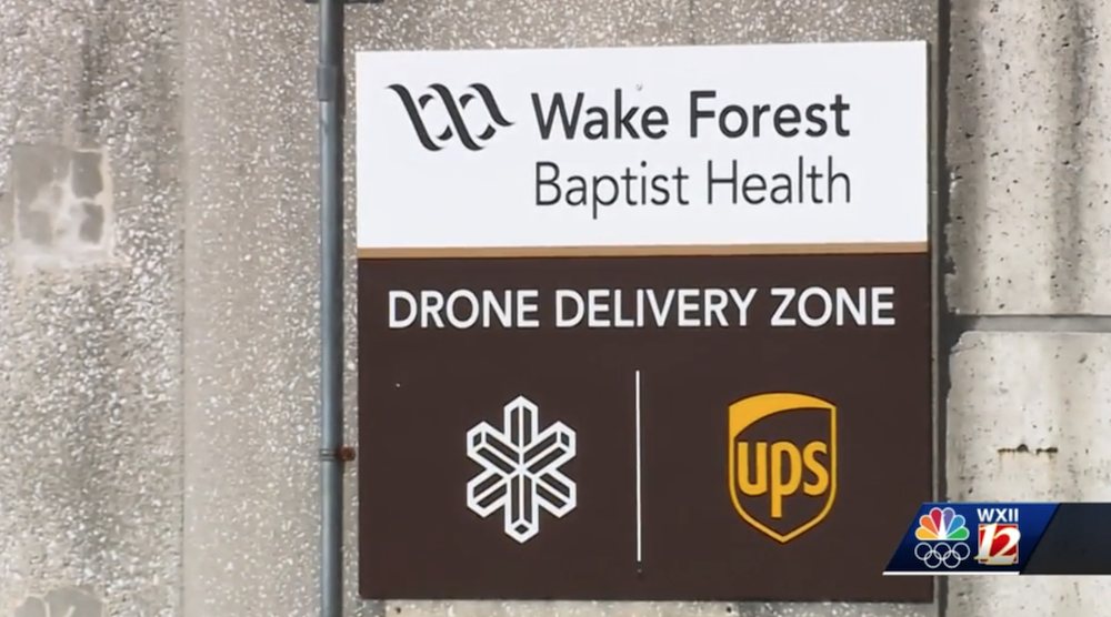 Atrium health drone delivery landing zone.