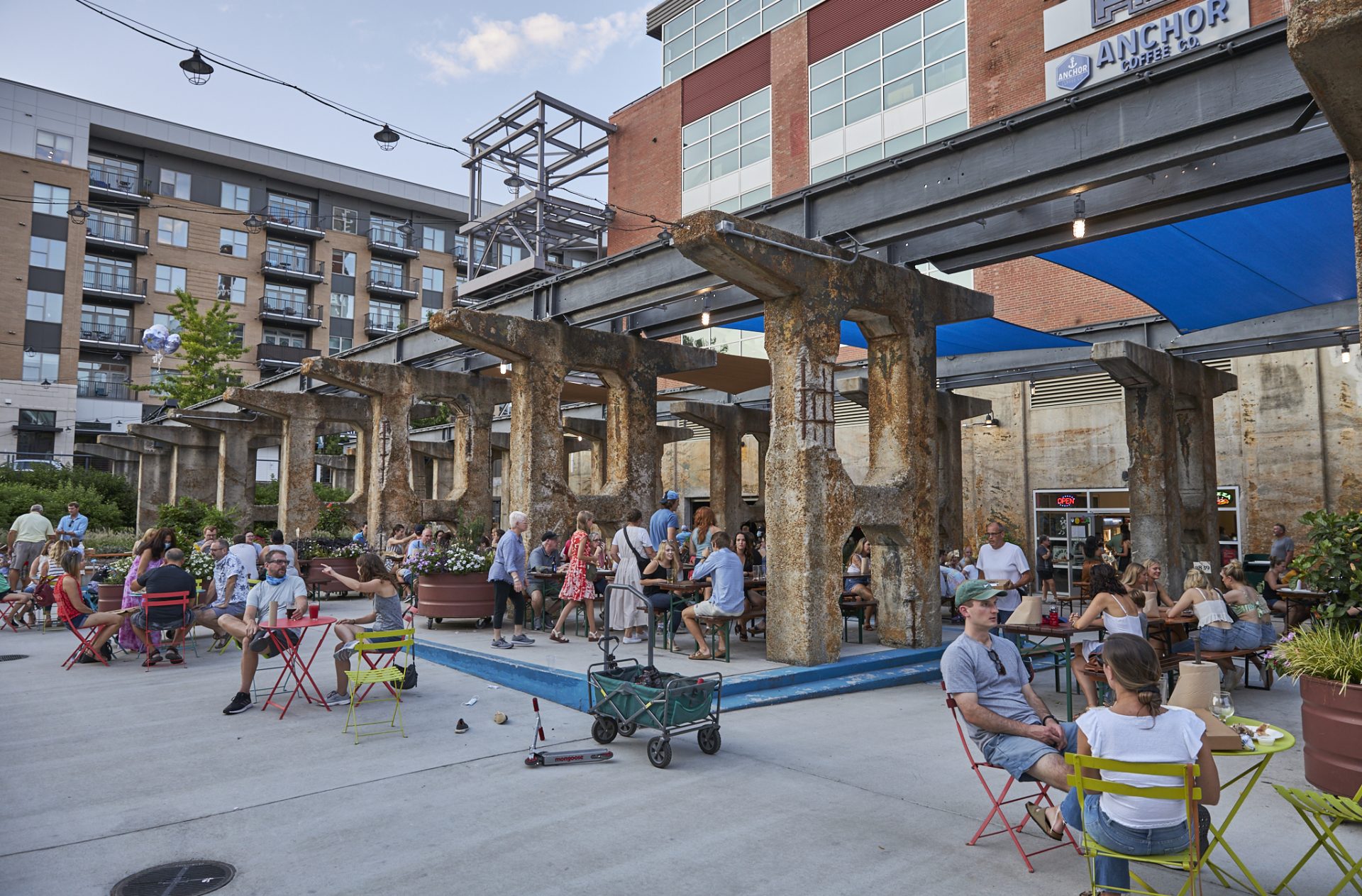 Placemaking in the Innovation Quarter ranges from an outdoor space for the community to gather to a 1.6 acre park in the middle of downtown Winston-Salem.