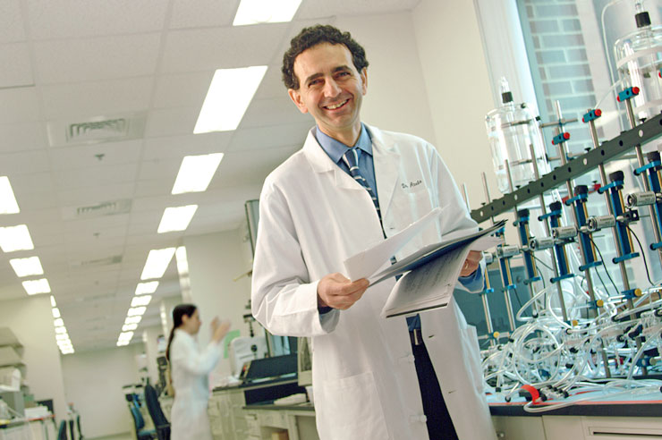 Dr. Anthony Atala, a leading doctor and research scientist in regenerative medicine, stands in his lab in Winston-Salem, NC.